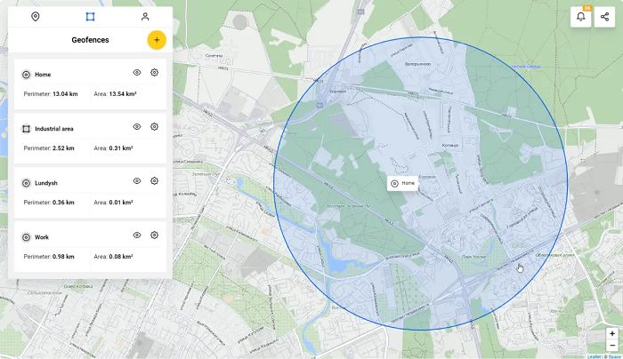 GPS Trace — геозоны и треки