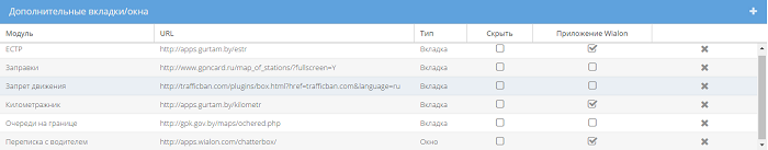 Создание дополнительных вкладок в приложении Dispatcher