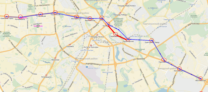 Трек объекта по новой версии сервиса LBS