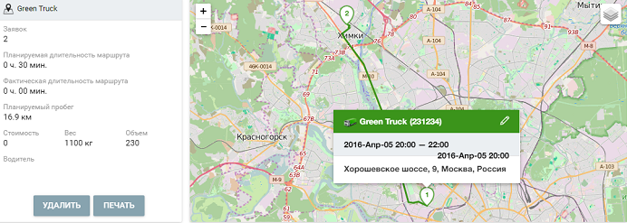 Всплывающая подсказка к объекту на карте